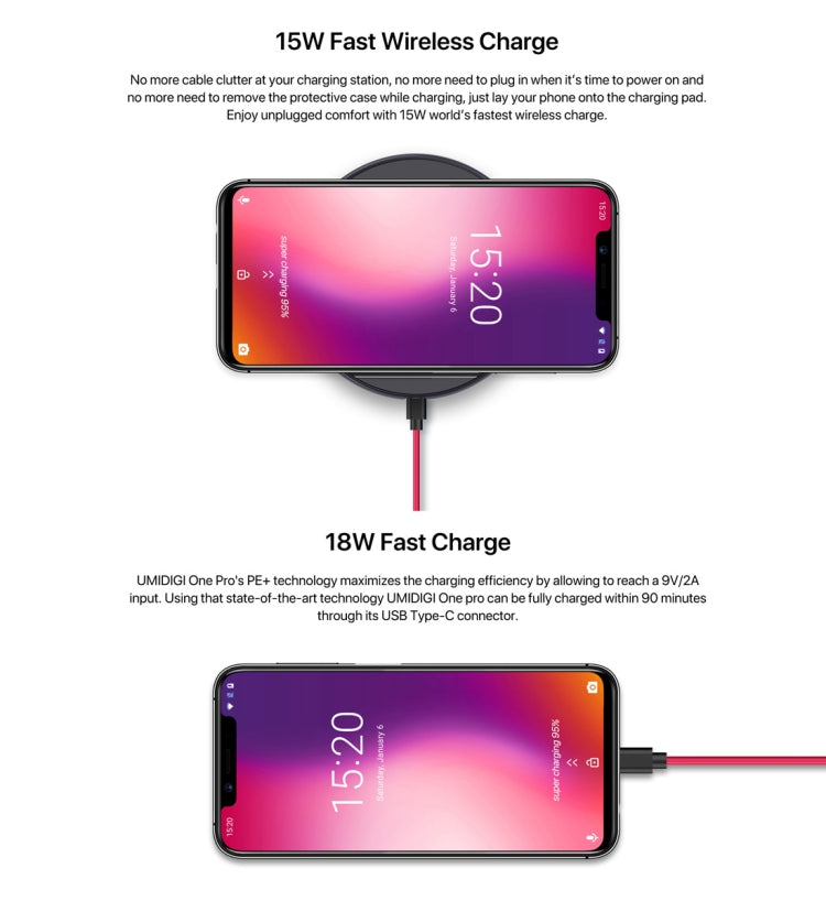 [HK Warehouse] UMIDIGI One Pro, 4GB+64GB, Global Band Dual 4G, Dual Back Cameras, Face ID & Side Fingerprint Identification, 5.9 inch Android 8.1 MTK Helio P23 Octa Core up to 2.0GHz, Network: 4G, VoLTE, NFC, Wireless Charge, Dual SIM