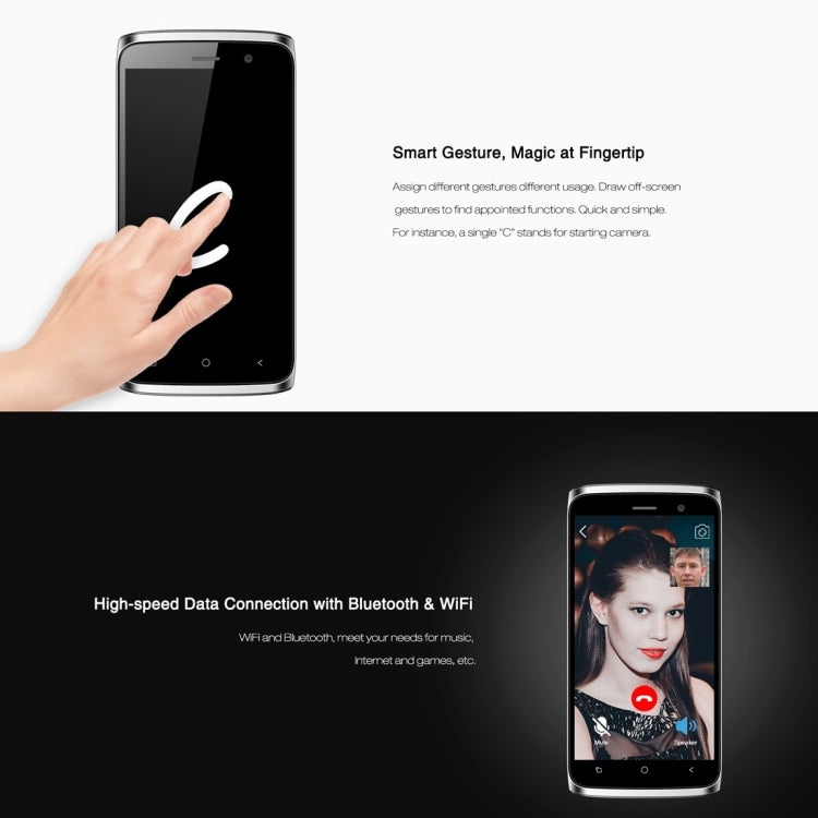 [HK Warehouse] BLUBOO Mini, 1GB+8GB, 4.5 inch Android 6.0 MTK6580M Quad Core up to 1.3GHz, Network: 3G