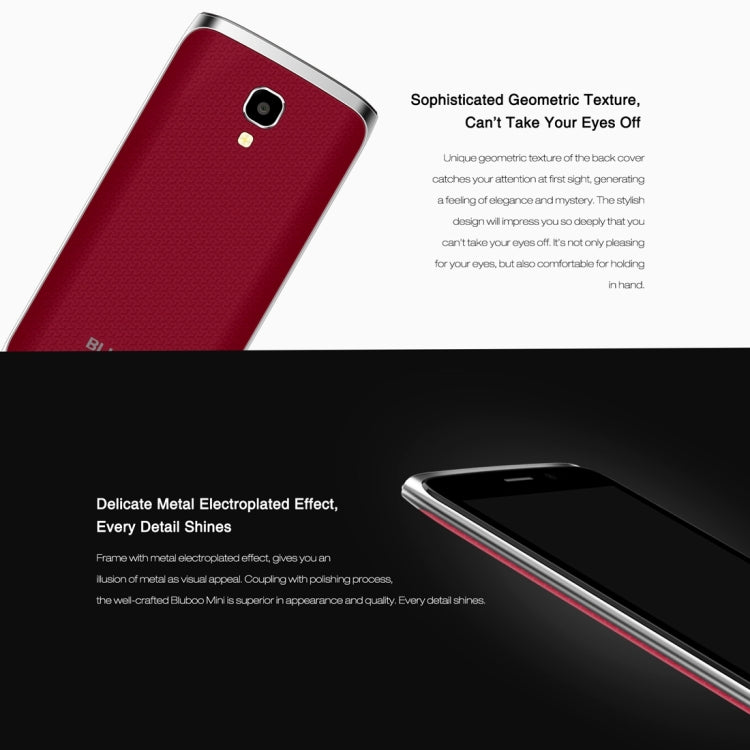 [HK Warehouse] BLUBOO Mini, 1GB+8GB, 4.5 inch Android 6.0 MTK6580M Quad Core up to 1.3GHz, Network: 3G