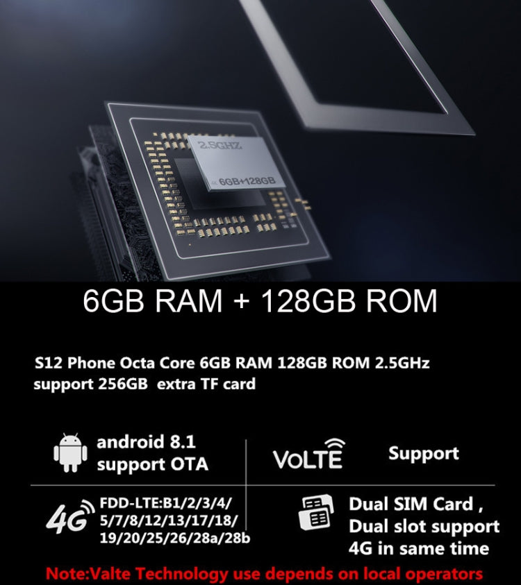 Conquest S12, 6GB+128GB, Not Support Google Play, Walkie Talkie Function, 8000mAh Battery, IP68 Waterproof Dustproof Shockproof, Fingerprint Identification, 5.99 inch Android 8.1 MTK6763 Octa Core up to 2.6GHz, Network: 4G, NFC, OTG, PTT, POC(Red)