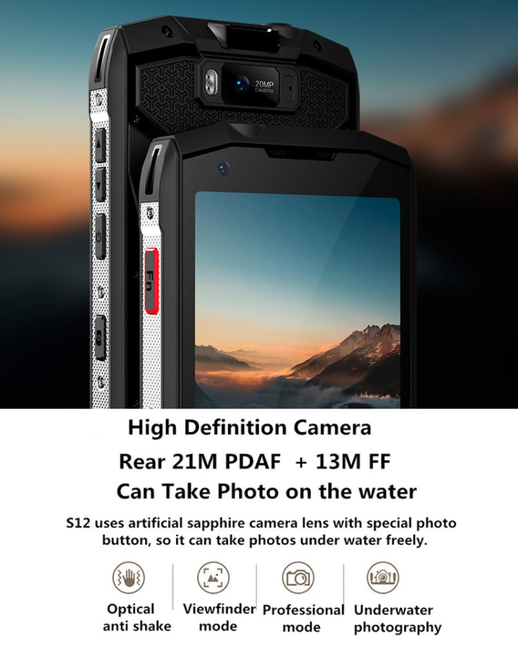 Conquest S12, 6GB+128GB, Not Support Google Play, Walkie Talkie Function, 8000mAh Battery, IP68 Waterproof Dustproof Shockproof, Fingerprint Identification, 5.99 inch Android 8.1 MTK6763 Octa Core up to 2.6GHz, Network: 4G, NFC, OTG, PTT, POC(Red)