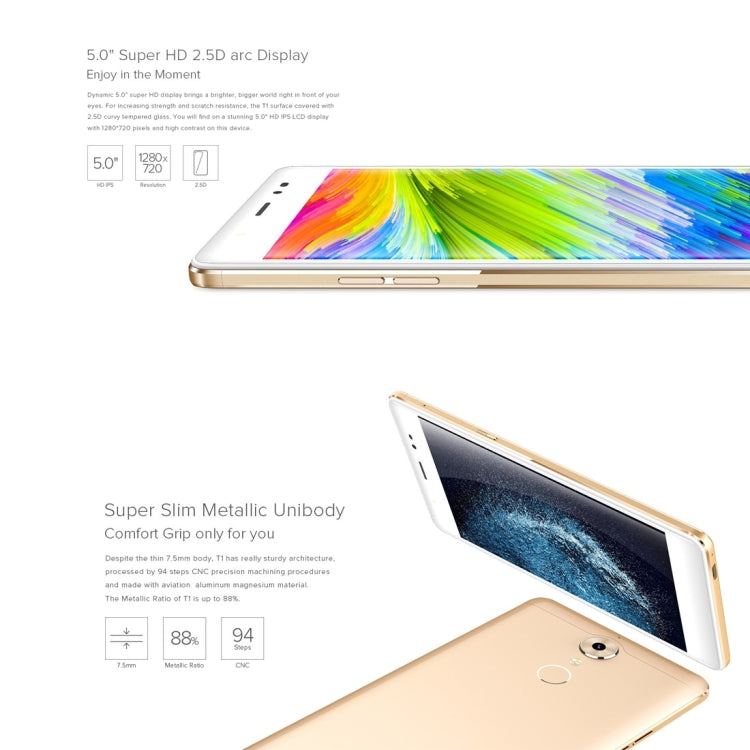 [HK Warehouse] LEAGOO T1 Stylish Selfie Phone 16GB, Network: 4G, Smart Selfie 2.0, 0.19s Fingerprint ID 3.0, 5.0 inch 2.5D Arc IPS Display, LEAGOO OS 2.0 Based on Android 6.0 OS, MT6737 Quad Core, RAM: 2GB(Pink)