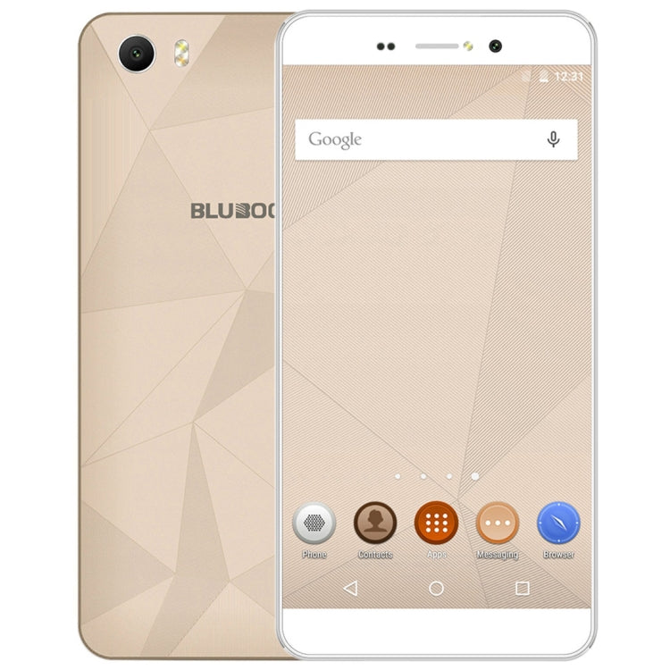 [HK Warehouse] BLUBOO Picasso, 2GB+16GB, 5.0 inch Android 6.0 MTK6735 Quad Core up to 1.3GHz, Network: 4G, Dual SIM(Gold)