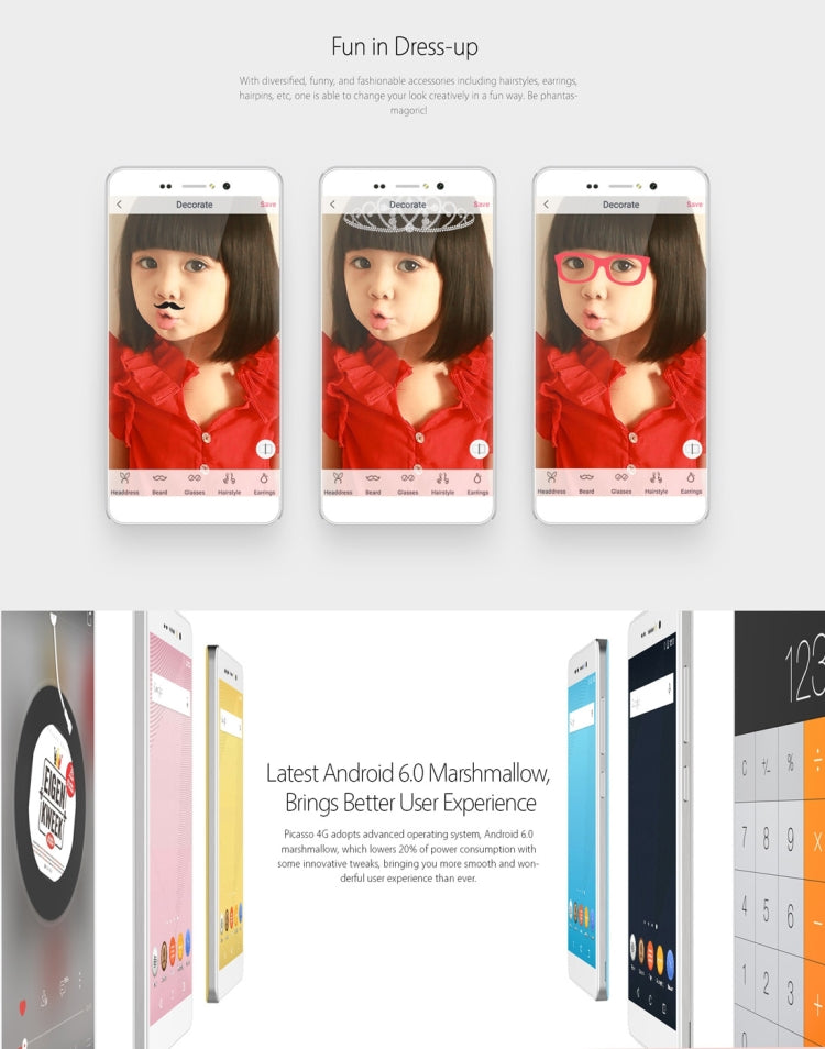 [HK Warehouse] BLUBOO Picasso, 2GB+16GB, 5.0 inch Android 6.0 MTK6735 Quad Core up to 1.3GHz, Network: 4G, Dual SIM(Gold)