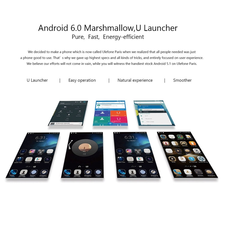 [HK Warehouse] Ulefone Paris Lite, 1GB+16GB, 5.0 inch 2.5D Arc Corning Gorilla Glass 3 Android 6.0 MTK6850A Quad-core up to 1.2GHz, Network: 3G, OTG, Dual SIM