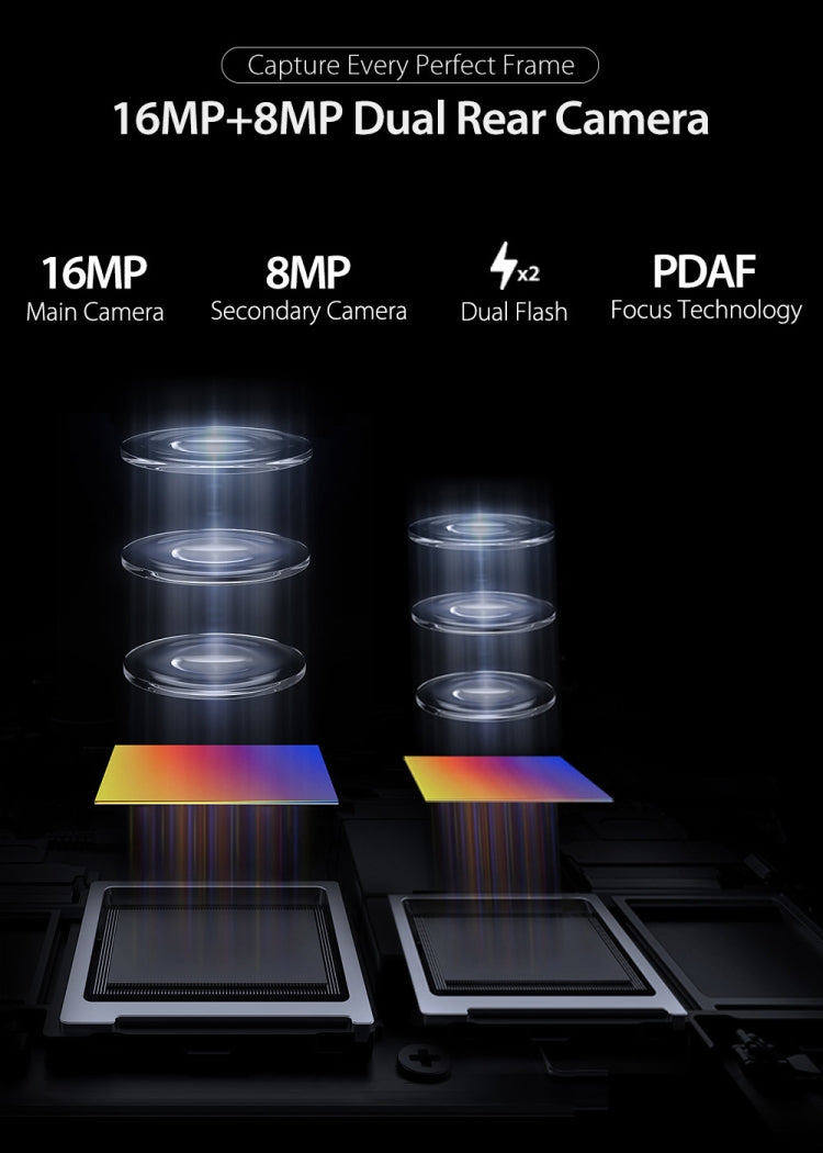 [HK Warehouse] Ulefone T2, Global Dual 4G, 6GB+128GB, Dual Back Cameras, Face ID & Fingerprint Identification, 4200mAh Battery, 6.7 inch Android 9.0 MTK6771T Helio P70 Octa Core 64-bit up to 2.1GHz, Network: 4G, OTG, NFC, Dual SIM, Wireless Charging