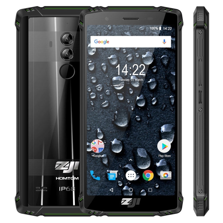 [HK Warehouse] HOMTOM ZOJI Z9 Triple Proofing Phone, Dual 4G, 6GB+64GB, IP68 Waterproof Dustproof Shockproof, Heart Rate, 5500mAh Battery, Face ID & Fingerprint Unlock, 5.7 inch Android 8.1 MTK6763 Octa Core up to 2.0GHz, Network: 4G, OTG, Dual SIM, VoLTE