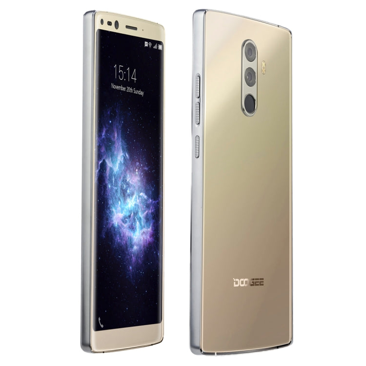 [HK Warehouse] DOOGEE MIX 2, 6GB+128GB, Dual Back Cameras + Dual Front Cameras, Fingerprint Identification, 4060mAh Battery, 5.99 inch Android 7.1 Helio P25 Octa Core 1.64GHz + 2.5GHz, Network: 4G, OTA, Dual SIM (Gold)