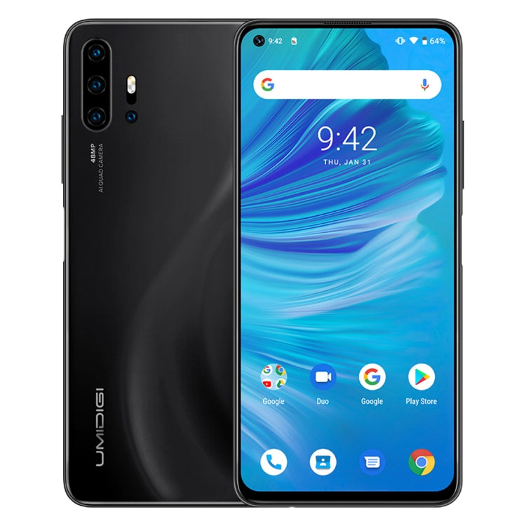 [HK Warehouse] UMIDIGI F2, 6GB+128GB, 48MP AI Quad Cameras, 5150mAh Battery, Face ID & Fingerprint Identification, 6.53 inch FullView Screen Android 10 MTK Helio P70 Octa Core up to 2.1GHz, Network: 4G, OTG, NFC, Dual SIM, FM