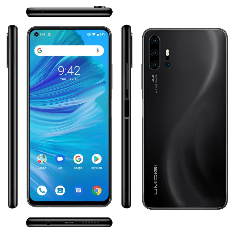 [HK Warehouse] UMIDIGI F2, 6GB+128GB, 48MP AI Quad Cameras, 5150mAh Battery, Face ID & Fingerprint Identification, 6.53 inch FullView Screen Android 10 MTK Helio P70 Octa Core up to 2.1GHz, Network: 4G, OTG, NFC, Dual SIM, FM