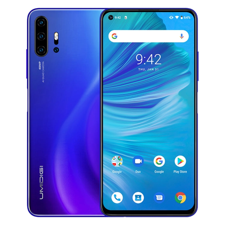 [HK Warehouse] UMIDIGI F2, 6GB+128GB, 48MP AI Quad Cameras, 5150mAh Battery, Face ID & Fingerprint Identification, 6.53 inch FullView Screen Android 10 MTK Helio P70 Octa Core up to 2.1GHz, Network: 4G, OTG, NFC, Dual SIM, FM