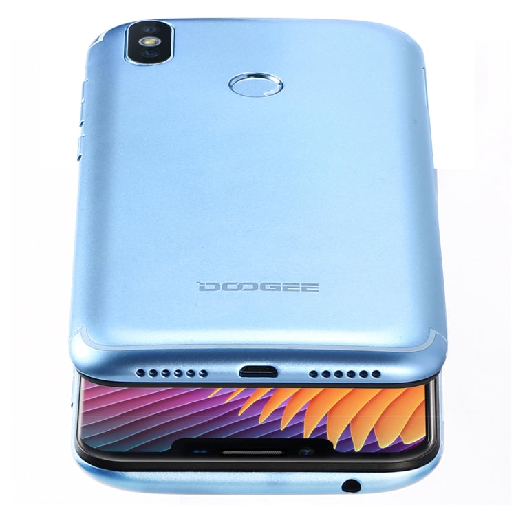 [HK Warehouse] DOOGEE BL5500 Lite, 2GB+16GB, Dual Back Cameras, DTouch Fingerprint, 5500mAh Battery, 6.19 inch U-notch Android 8.1 MTK6739WA Quad Core up to 1.3GHz, Network: 4G,  OTA, Dual SIM(Blue)