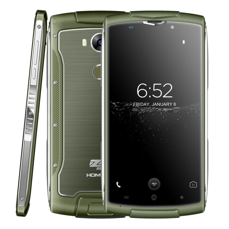[HK Warehouse] HOMTOM ZOJI Z7 Triple Proofing Phone, 2GB+16GB, IP68 Waterproof Dustproof Shockproof, Fingerprint Unlock, 5.0 inch 2.5D Android 6.0 MTK6737 Quad Core up to 1.3GHz, Network: 4G, OTA, GPS, BT, WiFi, FM, Dual SIM(Green)