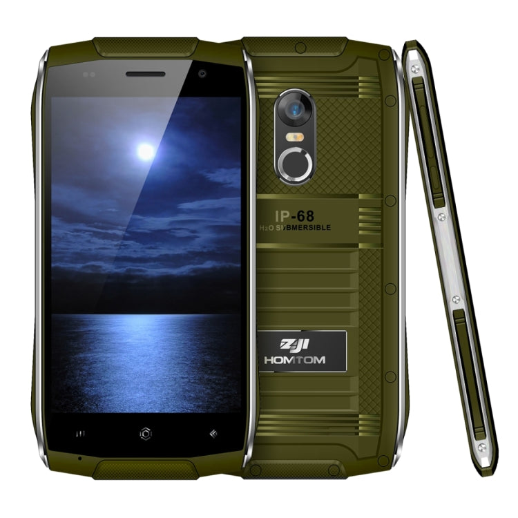 [HK Warehouse] HOMTOM ZOJI Z6 Triple Proofing Phone, 1GB+8GB, IP68 Waterproof Dustproof Shockproof, Fingerprint Unlock, 4.7 inch Android 6.0 MTK6580 Quad Core up to 1.3GHz, Network: 3G, OTA, GPS, BT, WiFi, FM, Dual SIM(Green)