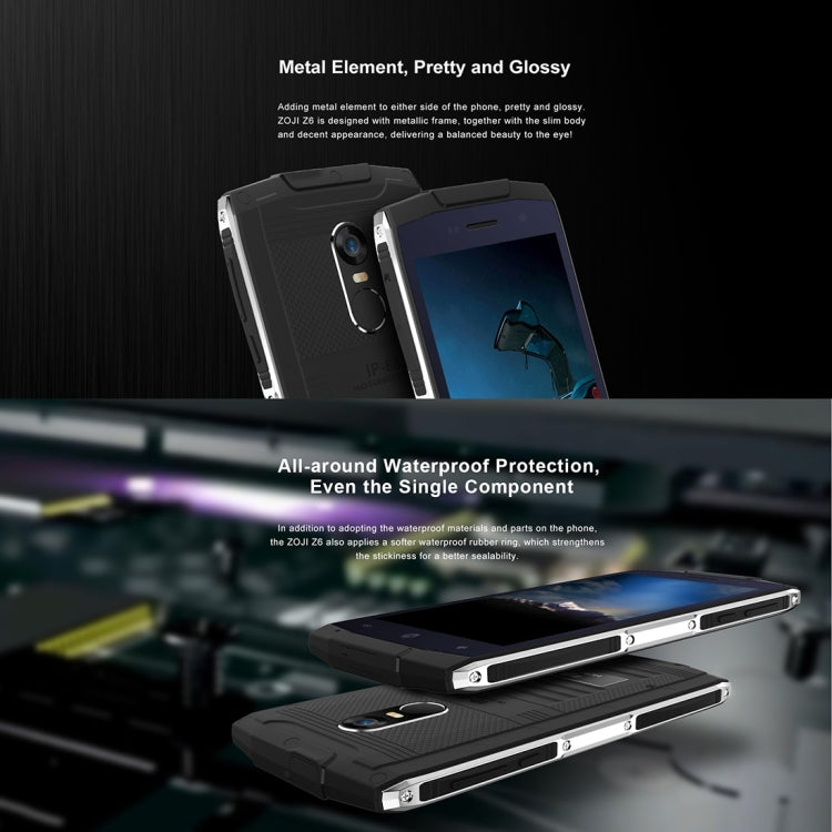 [HK Warehouse] HOMTOM ZOJI Z6 Triple Proofing Phone, 1GB+8GB, IP68 Waterproof Dustproof Shockproof, Fingerprint Unlock, 4.7 inch Android 6.0 MTK6580 Quad Core up to 1.3GHz, Network: 3G, OTA, GPS, BT, WiFi, FM, Dual SIM(Green)