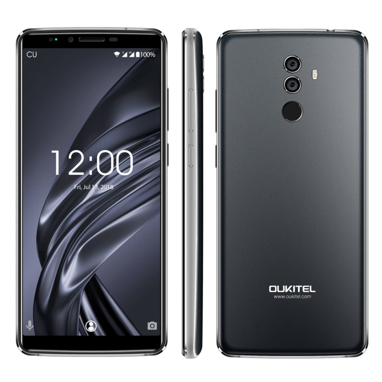 [HK Warehouse] OUKITEL K8, 4GB+64GB, Dual Back Cameras, Face ID & Fingerprint Identification, 5000mAh Battery, 6.0 inch Android 8.0 MTK6750T Octa Core up to 1.5GHz, Network: 4G, OTG (Space Gray)