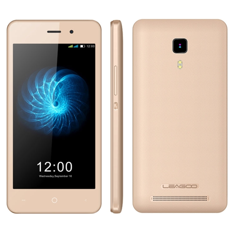 [HK Warehouse] LEAGOO Z3C, 512MB+8GB, 4.5 inch LEAGOO OS 1.1 Lite (Android 6.0) SC7731c Cortex A7 Quad Core up to 1.3GHz, Network: 3G (European Version)(Gold)