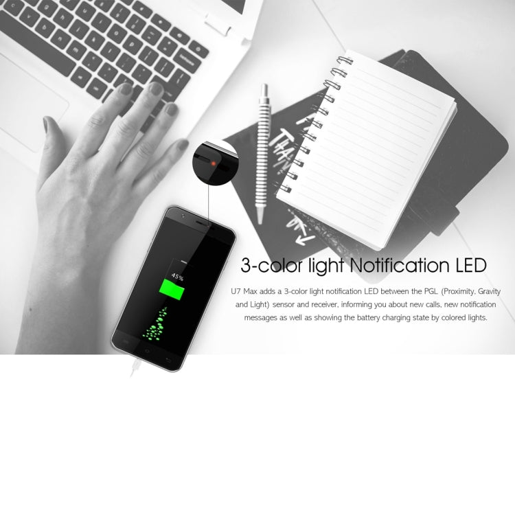 [HK Warehouse] OUKITEL U7 Max, 1GB+8GB, V Hand Automatic Photograph, Letters Quick Open APP, 5.5 inch 2.5D Curved Screen, Android 6.0 OS, MT6580A Quad Core 64-bit 1.3GHz, Network: 3G