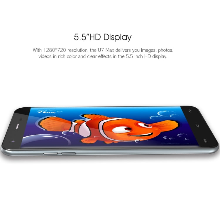 [HK Warehouse] OUKITEL U7 Max, 1GB+8GB, V Hand Automatic Photograph, Letters Quick Open APP, 5.5 inch 2.5D Curved Screen, Android 6.0 OS, MT6580A Quad Core 64-bit 1.3GHz, Network: 3G