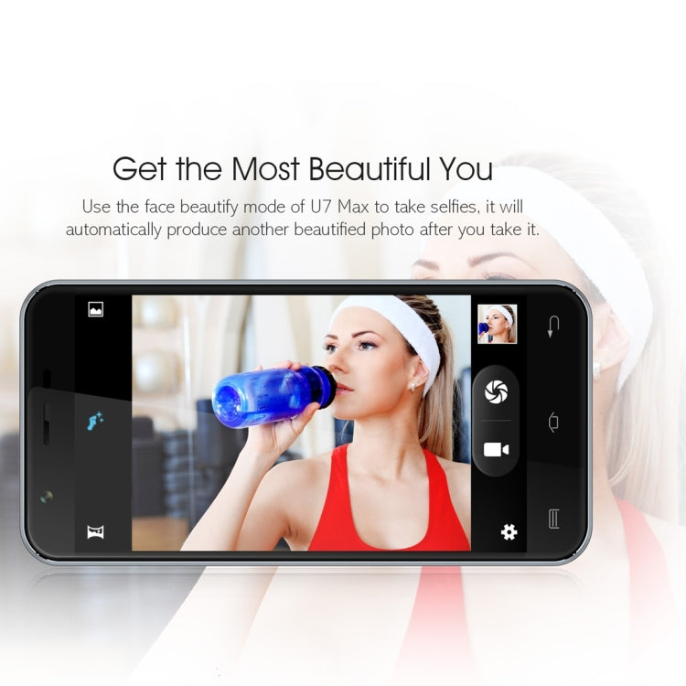 [HK Warehouse] OUKITEL U7 Max, 1GB+8GB, V Hand Automatic Photograph, Letters Quick Open APP, 5.5 inch 2.5D Curved Screen, Android 6.0 OS, MT6580A Quad Core 64-bit 1.3GHz, Network: 3G