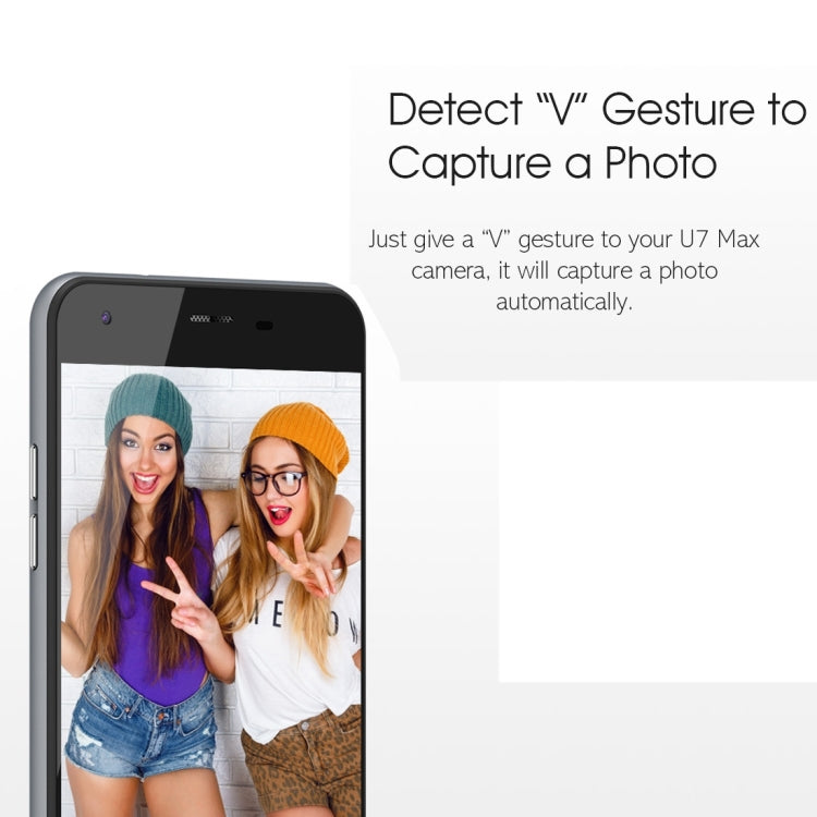 [HK Warehouse] OUKITEL U7 Max, 1GB+8GB, V Hand Automatic Photograph, Letters Quick Open APP, 5.5 inch 2.5D Curved Screen, Android 6.0 OS, MT6580A Quad Core 64-bit 1.3GHz, Network: 3G