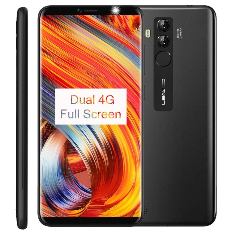 [HK Warehouse] LEAGOO M9 Pro, Dual 4G, 2GB+16GB, Dual Back Cameras, Face & Fingerprint Identification, 5.72 inch Android 8.1 MTK6739V Quad Core up to 1.5GHz, Network: 4G, Dual SIM(Black)