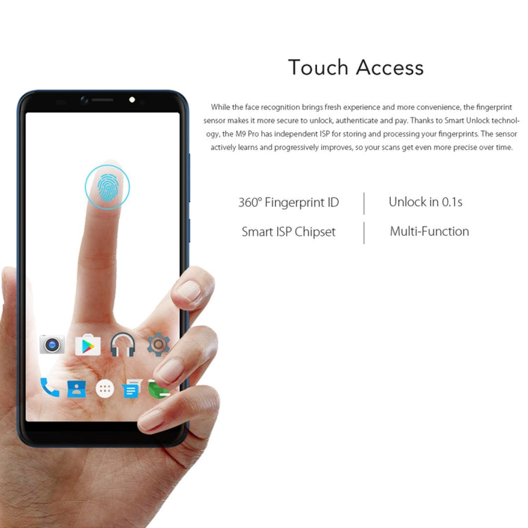 [HK Warehouse] LEAGOO M9 Pro, Dual 4G, 2GB+16GB, Dual Back Cameras, Face & Fingerprint Identification, 5.72 inch Android 8.1 MTK6739V Quad Core up to 1.5GHz, Network: 4G, Dual SIM(Black)