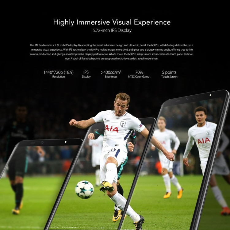 [HK Warehouse] LEAGOO M9 Pro, Dual 4G, 2GB+16GB, Dual Back Cameras, Face & Fingerprint Identification, 5.72 inch Android 8.1 MTK6739V Quad Core up to 1.5GHz, Network: 4G, Dual SIM(Black)