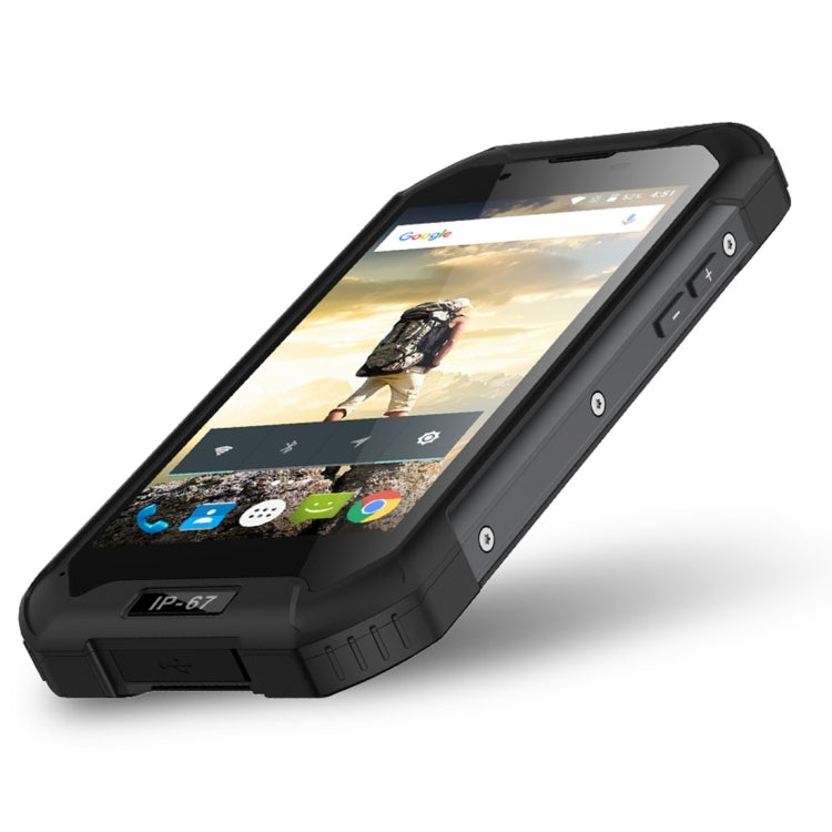 iMAN X5 Triple Proofing Phone, 1GB+8GB, IP67 Waterproof Dustproof Shockproof, 4.5 inch Android 5.1 MTK6580 Quad Core up to 1.3GHz, Network: 3G, Dual SIM, Torch, SOS, FM, BT, WiFi, GPS(Black)