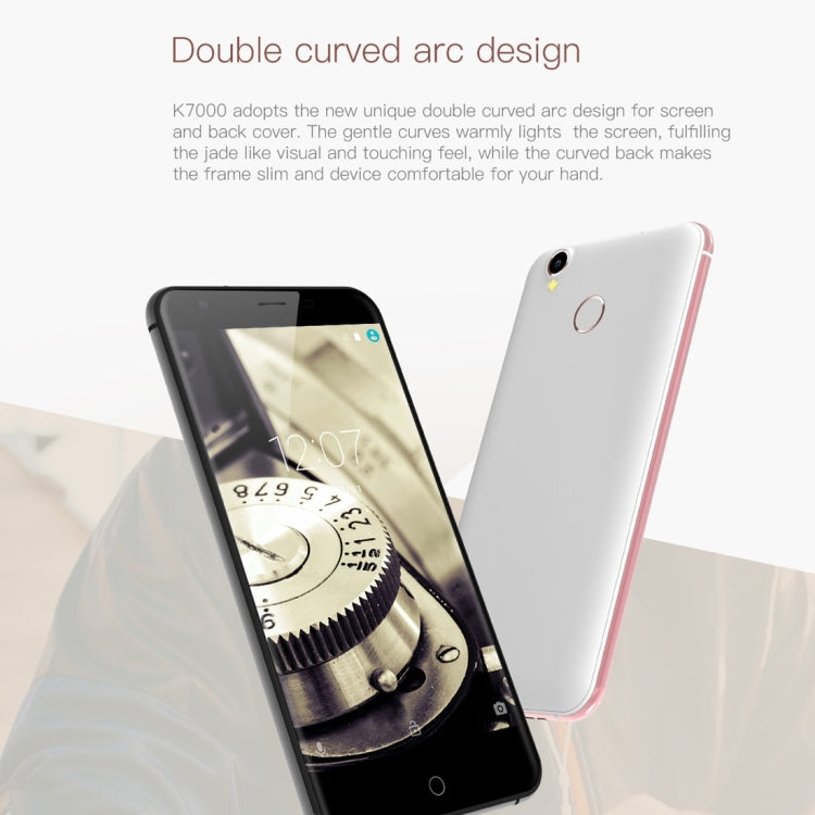 [HK Warehouse] OUKITEL K7000, 2GB+16GB, Fingerprint Identification, 5.0 inch 2.5D Polished Android 6.0 MTK6737 Quad Core up to 1.3GHz, Network: 4G