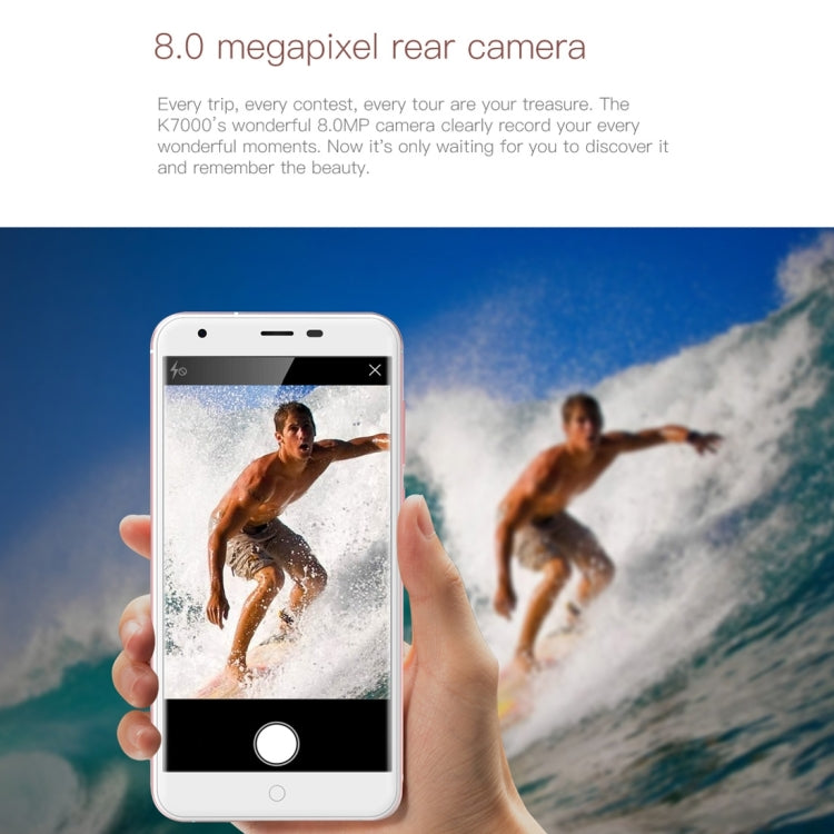 [HK Warehouse] OUKITEL K7000, 2GB+16GB, Fingerprint Identification, 5.0 inch 2.5D Polished Android 6.0 MTK6737 Quad Core up to 1.3GHz, Network: 4G
