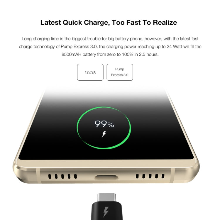 [HK Warehouse] BLUBOO S3, 4GB+64GB, Dual Back Cameras, Face & Fingerprint Identification, 8500mAh Battery, 6.0 inch Android 7.0 MTK6750T Octa Core up to 1.5GHz, Network: 4G, VoLTE, NFC, WiFi, GPS, OTG, Bluetooth, Dual SIM