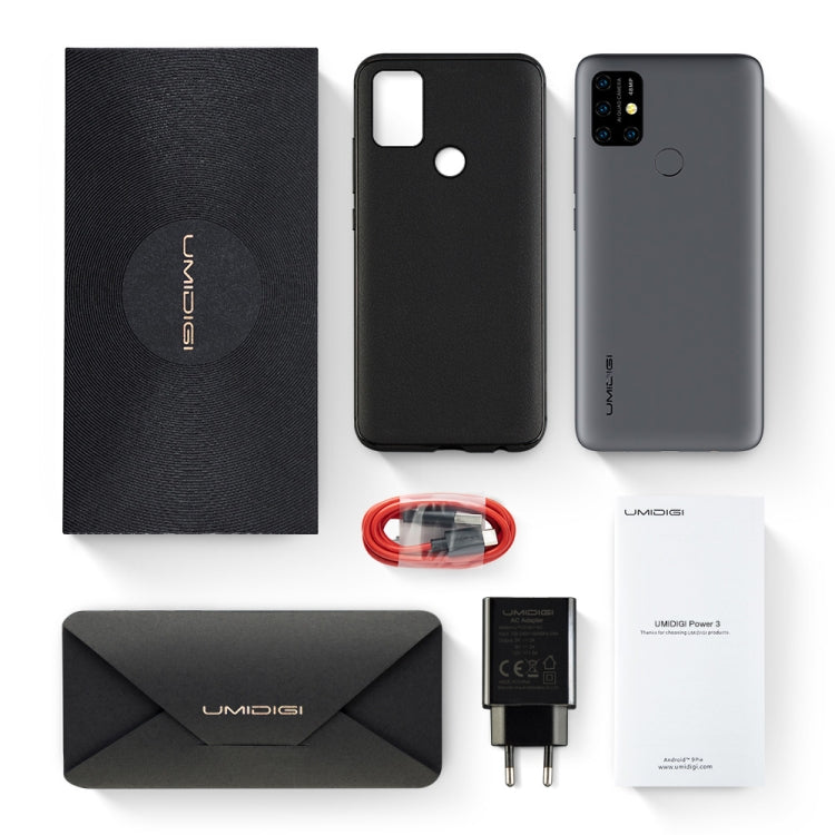 [HK Warehouse] UMIDIGI Power 3, 4GB+64GB, Quad Back Cameras, 6150mAh Battery, Face ID & Fingerprint Identification, 6.53 inch Full Screen Android 10 MTK Helio P60 Octa Core up to 2.0GHz, Network: 4G, OTG, NFC, Dual SIM(Space Grey)