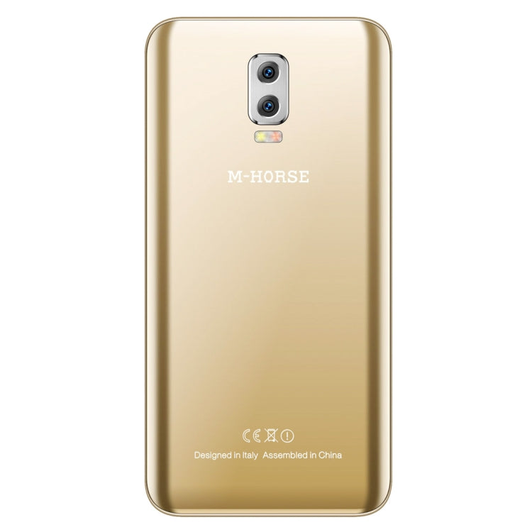 M-HORSE Power 2, 2GB+16GB, Dual Back Cameras, Fingerprint Identification, 6000mAh Battery, 5.5 inch Android 7.0 MTK6737 Quad Core up to 1.3GHz, Network: 4G, Dual SIM(Gold)