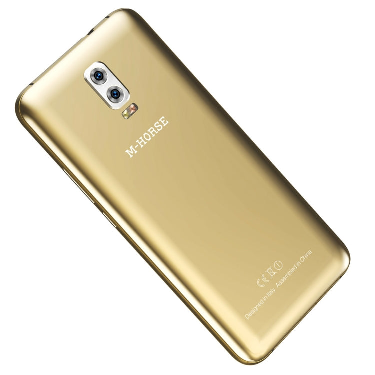 M-HORSE Power 2, 2GB+16GB, Dual Back Cameras, Fingerprint Identification, 6000mAh Battery, 5.5 inch Android 7.0 MTK6737 Quad Core up to 1.3GHz, Network: 4G, Dual SIM(Gold)