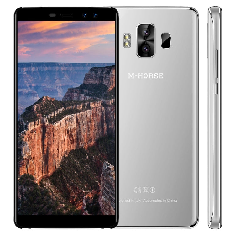 M-HORSE Pure 1, 3GB+32GB, Dual Back Cameras + Dual Front Cameras, Fingerprint Identification, 5.7 inch Android 7.0 MTK6737 Quad Core up to 1.3GHz, Network: 4G, Dual SIM