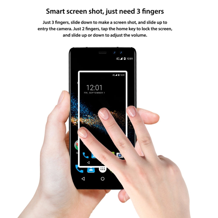 M-HORSE Pure 1, 3GB+32GB, Dual Back Cameras + Dual Front Cameras, Fingerprint Identification, 5.7 inch Android 7.0 MTK6737 Quad Core up to 1.3GHz, Network: 4G, Dual SIM