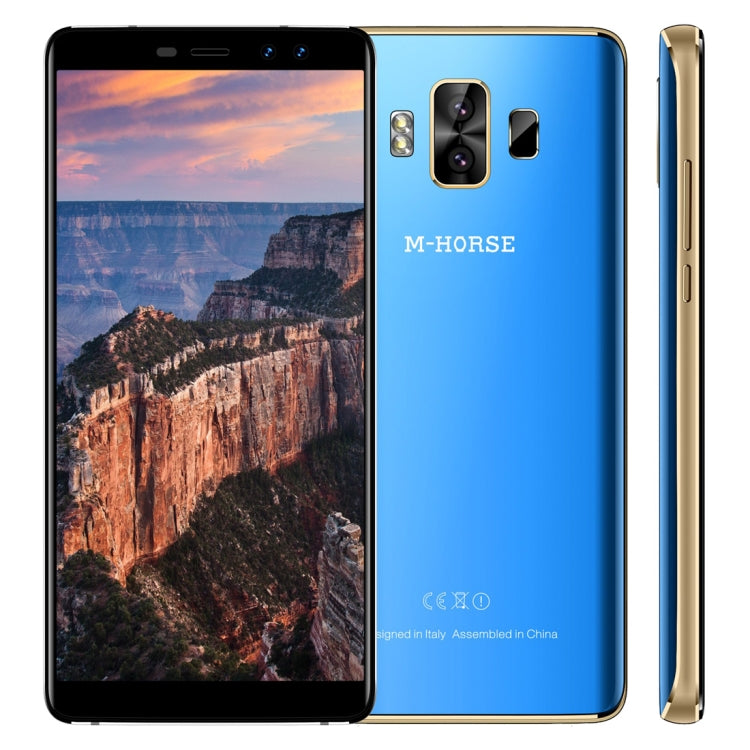 M-HORSE Pure 1, 3GB+32GB, Dual Back Cameras + Dual Front Cameras, Fingerprint Identification, 5.7 inch Android 7.0 MTK6737 Quad Core up to 1.3GHz, Network: 4G, Dual SIM