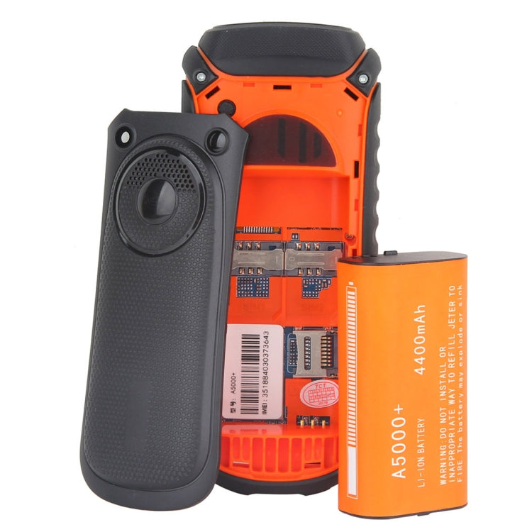 A5000+ Mobile Phone, Dual SIM, 4400mAh Battery,  1.77 inch, SC6531DA Chipset, 21 Keys, LED Flashlight, FM, TF, Bluetooth