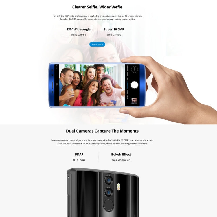 [HK Warehouse] DOOGEE BL12000, 4GB+32GB, Dual Back Cameras + Dual Front Cameras, Fingerprint Identification, 12000mAh Battery, 6.0 inch Android 7.0 MTK6750T Octa Core up to 1.5GHz, Network: 4G, OTG, OTA, Dual SIM