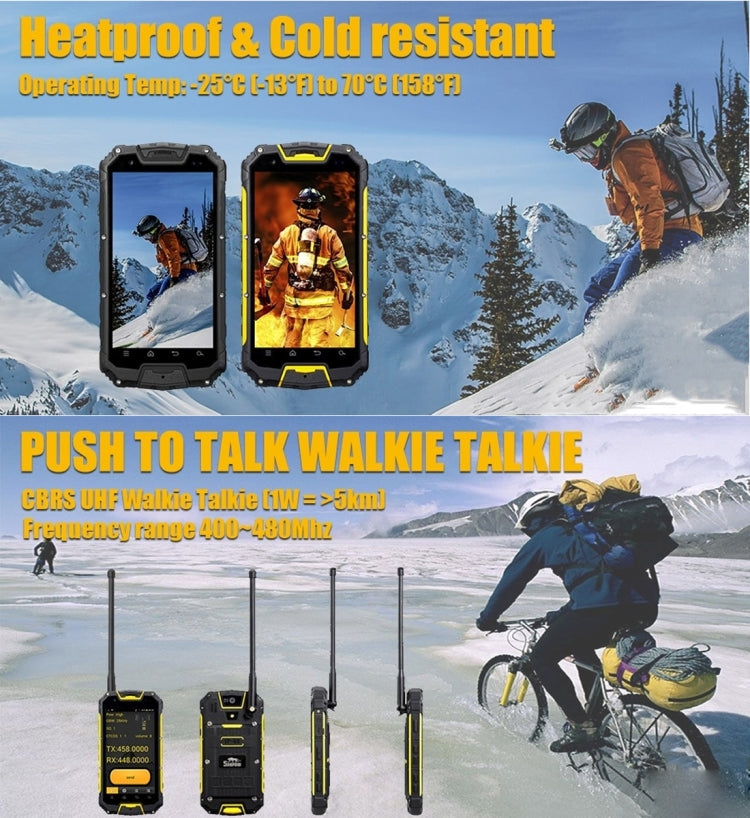 Snopow M5, 2GB+16GB, Walkie Talkie Function, IP68 Waterproof, Dustproof, Shockproof, 4.5 inch, Android 5.1 MTK6735 Quad Core up to 1.2GHz, Network: 4G