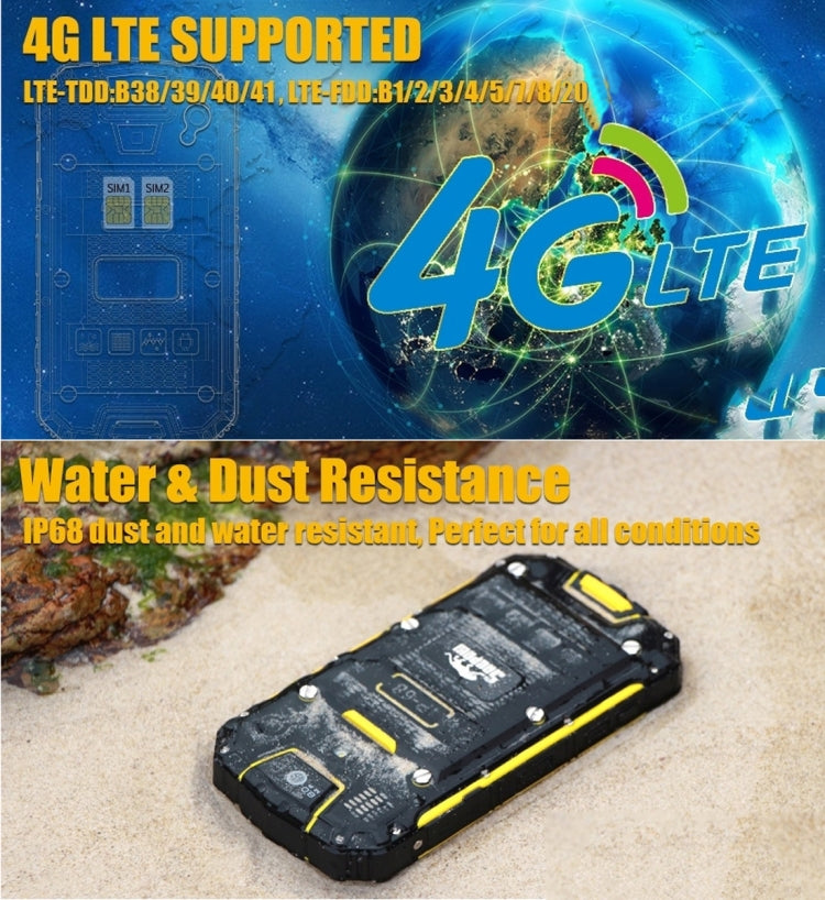 Snopow M5, 2GB+16GB, Walkie Talkie Function, IP68 Waterproof, Dustproof, Shockproof, 4.5 inch, Android 5.1 MTK6735 Quad Core up to 1.2GHz, Network: 4G