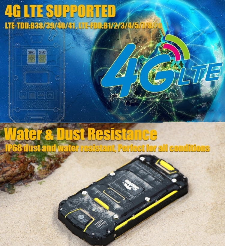 Snopow M5P, 2GB+16GB, Walkie Talkie Function, 4700mAh Battery, IP68 Waterproof Dustproof Shockproof, 4.5 inch, Android 5.1 MTK6735 Quad Core up to 1.2GHz, Network: 4G
