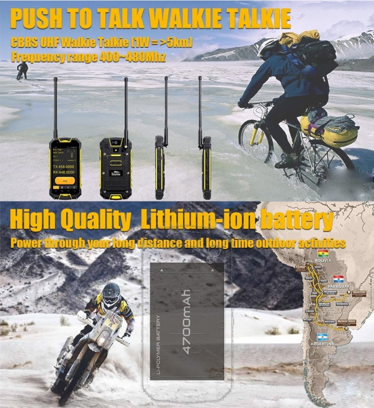 Snopow M5P, 2GB+16GB, Walkie Talkie Function, 4700mAh Battery, IP68 Waterproof Dustproof Shockproof, 4.5 inch, Android 5.1 MTK6735 Quad Core up to 1.2GHz, Network: 4G