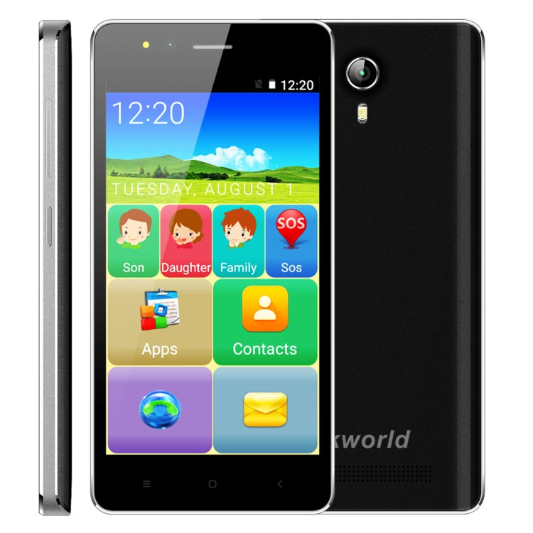 [HK Warehouse] VKworld F1 Elder  Smart Phone, 1GB+8GB, Bigger Icons, Louder Speaker, 4.5 inch MTK6580M Quad Core up to 1.1GHz, SOS, Magnifier, FM, OTA, Network: 3G, Dual SIM
