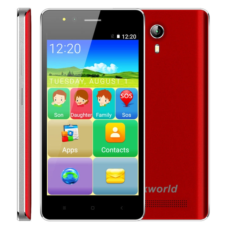 [HK Warehouse] VKworld F1 Elder  Smart Phone, 1GB+8GB, Bigger Icons, Louder Speaker, 4.5 inch MTK6580M Quad Core up to 1.1GHz, SOS, Magnifier, FM, OTA, Network: 3G, Dual SIM