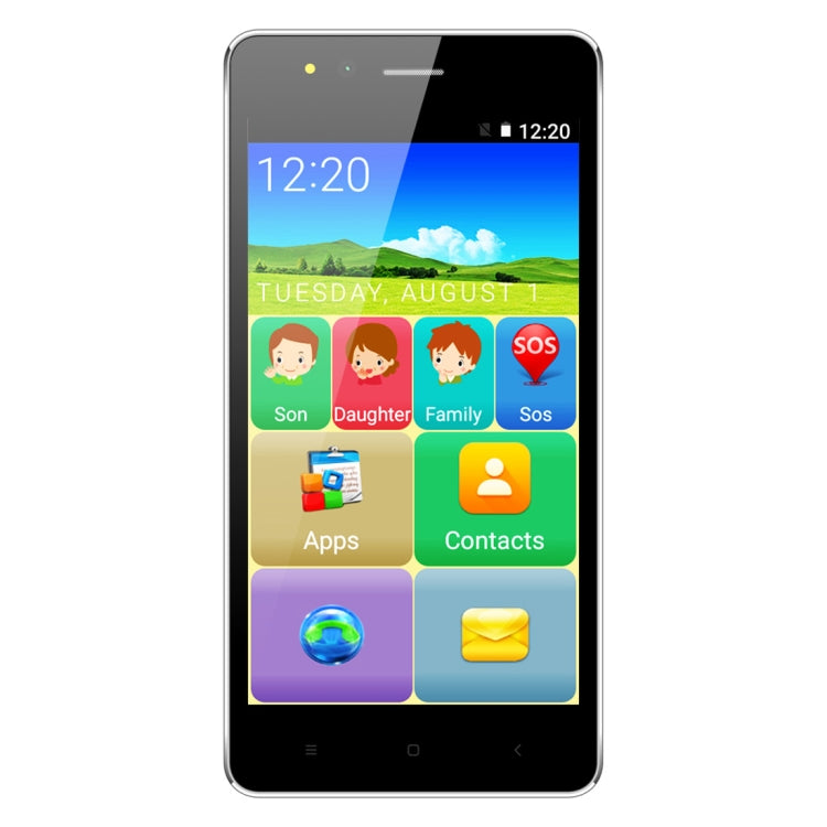 [HK Warehouse] VKworld F1 Elder  Smart Phone, 1GB+8GB, Bigger Icons, Louder Speaker, 4.5 inch MTK6580M Quad Core up to 1.1GHz, SOS, Magnifier, FM, OTA, Network: 3G, Dual SIM