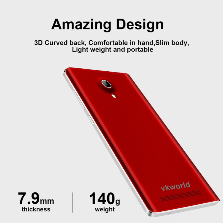 [HK Warehouse] VKworld F1 Elder  Smart Phone, 1GB+8GB, Bigger Icons, Louder Speaker, 4.5 inch MTK6580M Quad Core up to 1.1GHz, SOS, Magnifier, FM, OTA, Network: 3G, Dual SIM