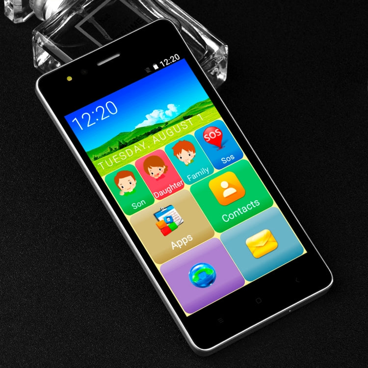 [HK Warehouse] VKworld F1 Elder  Smart Phone, 1GB+8GB, Bigger Icons, Louder Speaker, 4.5 inch MTK6580M Quad Core up to 1.1GHz, SOS, Magnifier, FM, OTA, Network: 3G, Dual SIM