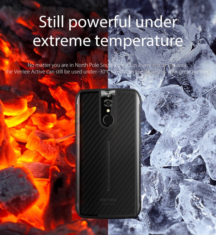 [HK Warehouse] Vernee Active, 6GB+128GB, IP68 Waterproof Dustproof, Fingerprint Identification, 5.5 inch Android 7.0 MTK6757 (Helio P25) Octa Core up to 2.39GHz, Network: 4G, OTG, NFC(Black)